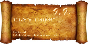 Illés Ildikó névjegykártya