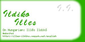 ildiko illes business card